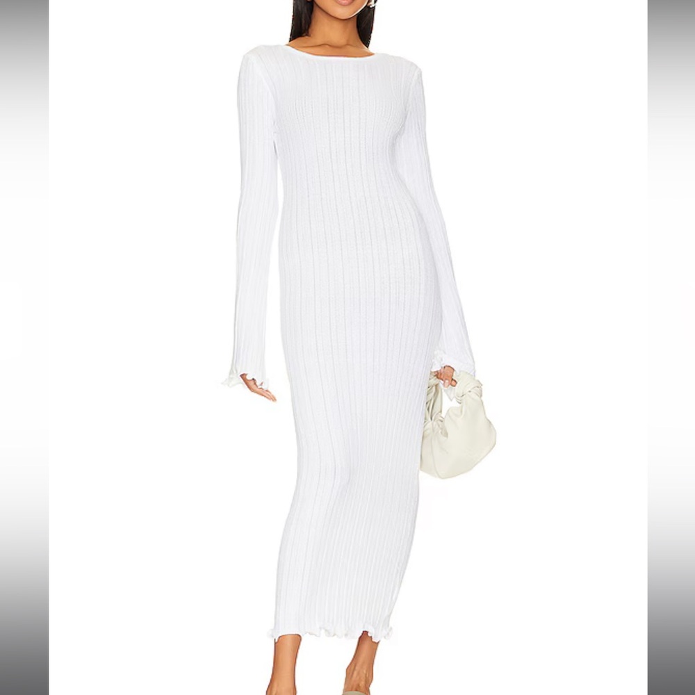 Long sleeve white dress